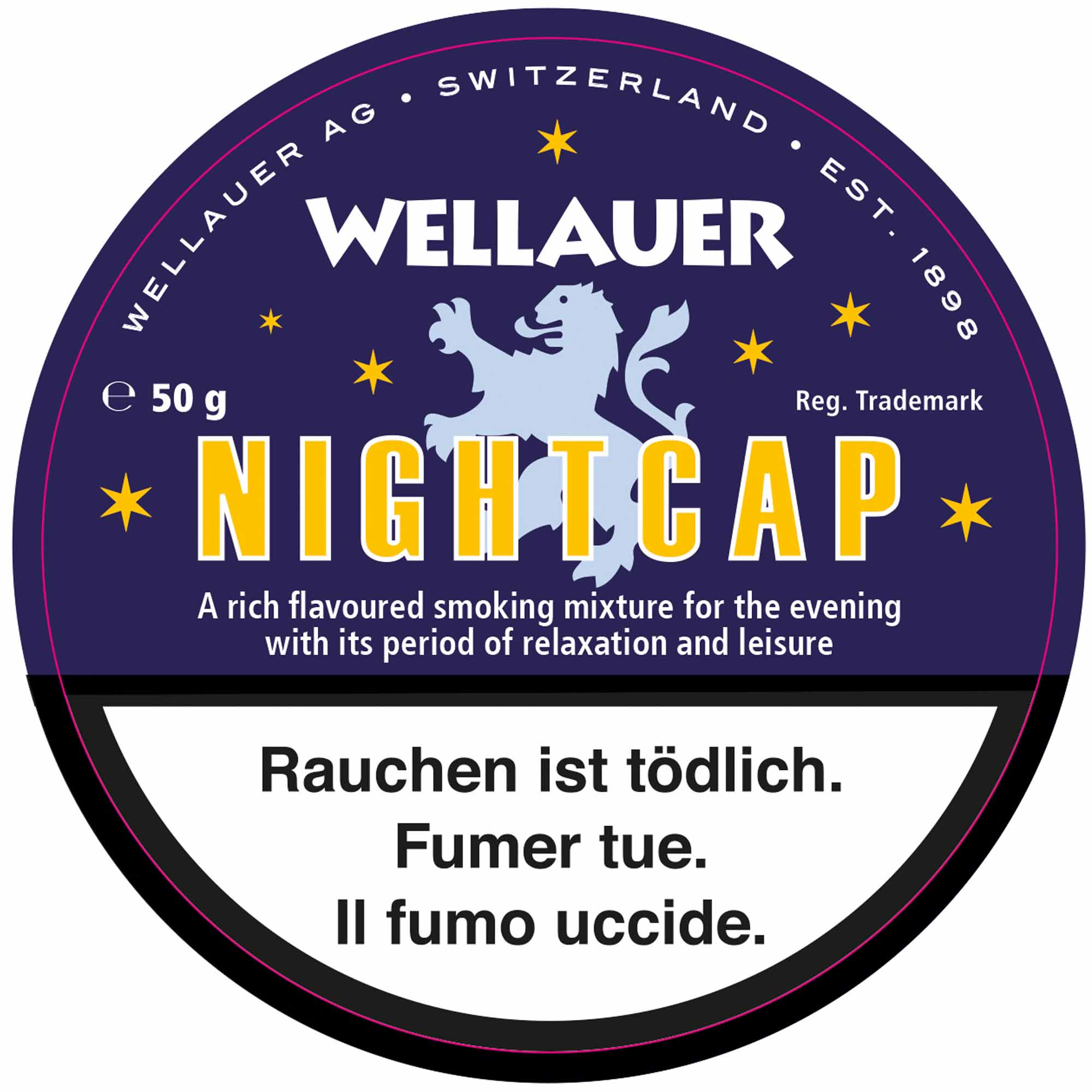 Wellauer's Pfeifentabak Nightcap - 50g Tin
