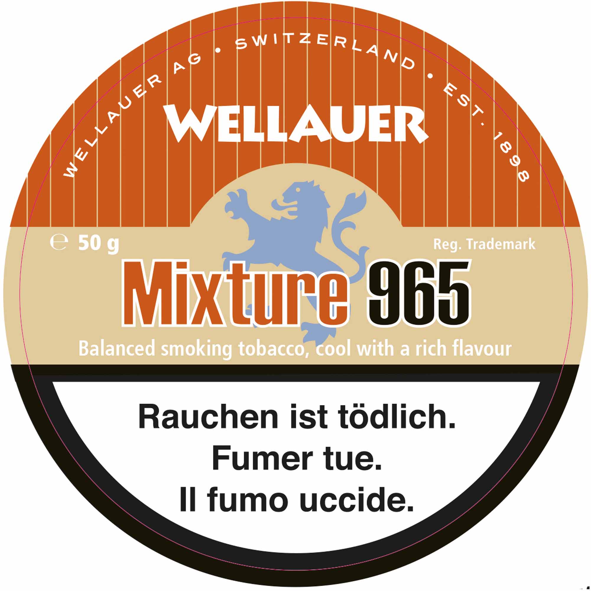 Wellauer's Pfeifentabak Mixture 965 - 50g Tin